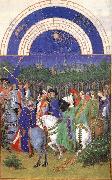 LIMBOURG brothers Les trs riches heures du Duc de Berry: Mai (May) g oil painting